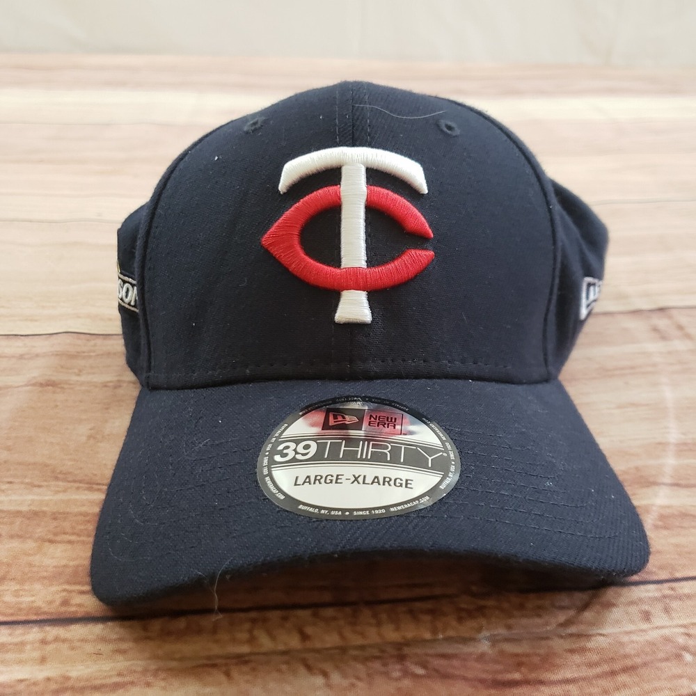 Minnesota Twins Hat Cap Adult Large Fitted Blue Red Mesh Baseball New Era Mens